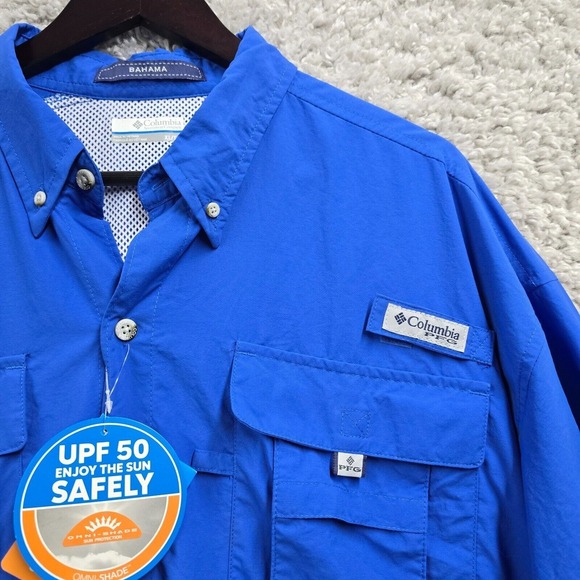 Columbia Bahama Shirt Men XL Button Omni Shade PFG Vented Fishing UPF 50 New - Picture 3 of 12